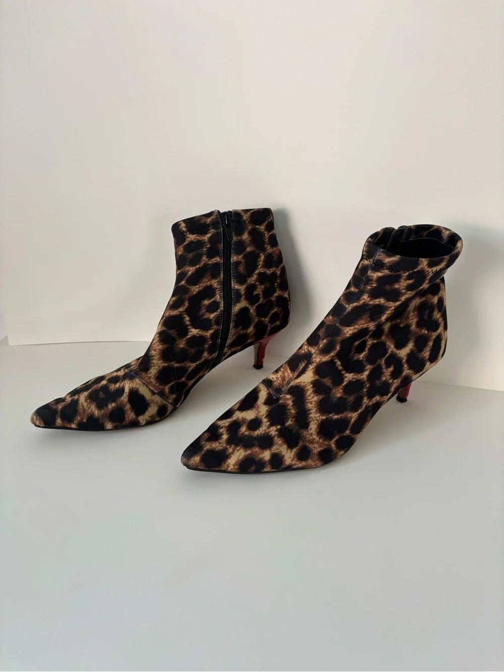 Women’s Betsey Johnson Leopard Print Pointed Toe Ankle Boots - Brown